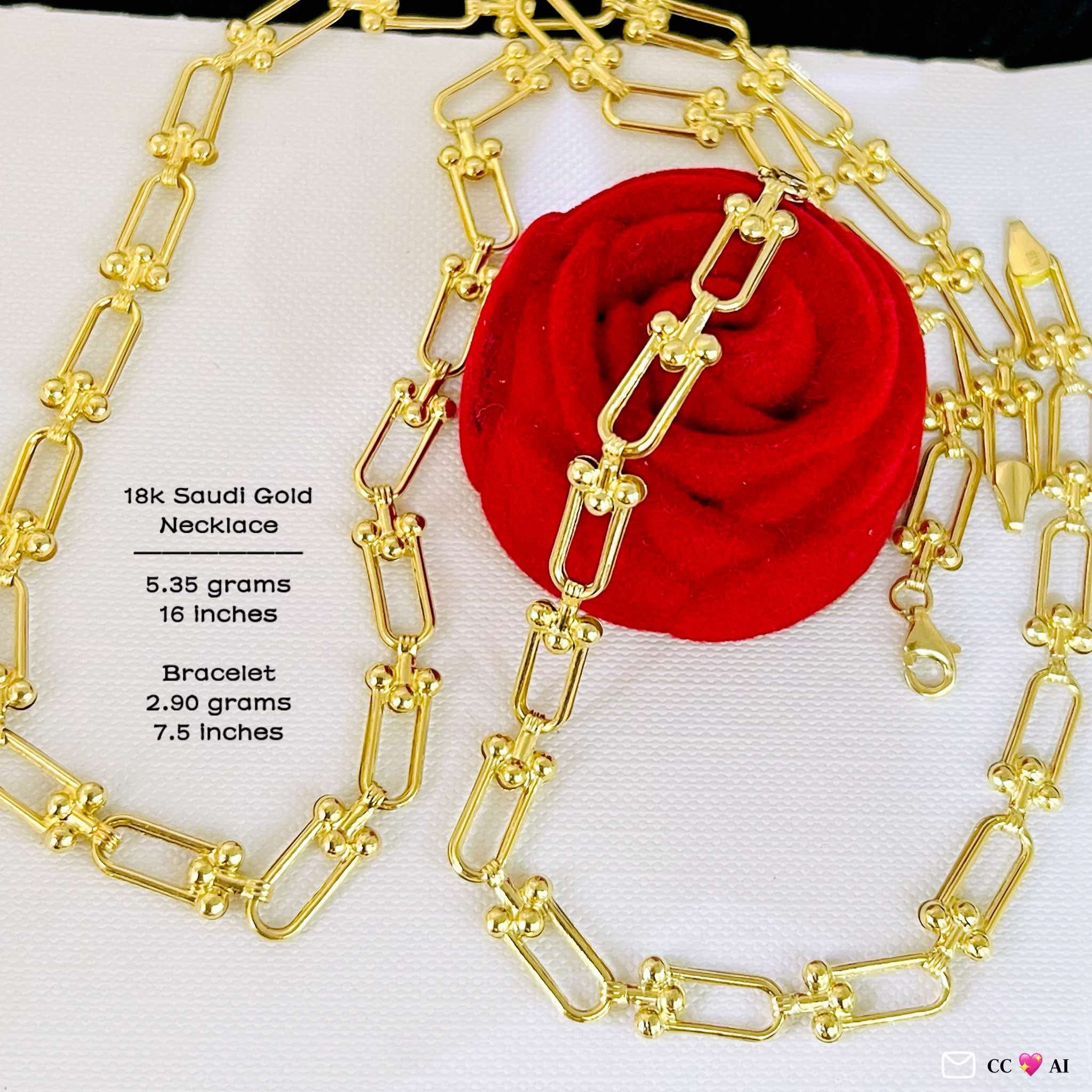 Real Gold. Real Glam! Halsband & Armband SET